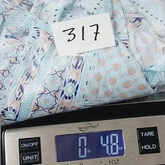 Umgee printed wrap long sleeve blouse S - Picture 8 of 8